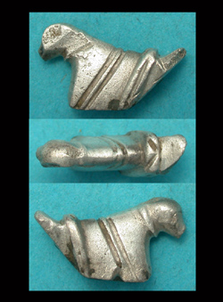 Enigmatic Danubian Celt Silver Duck ca. 1st Cent AD